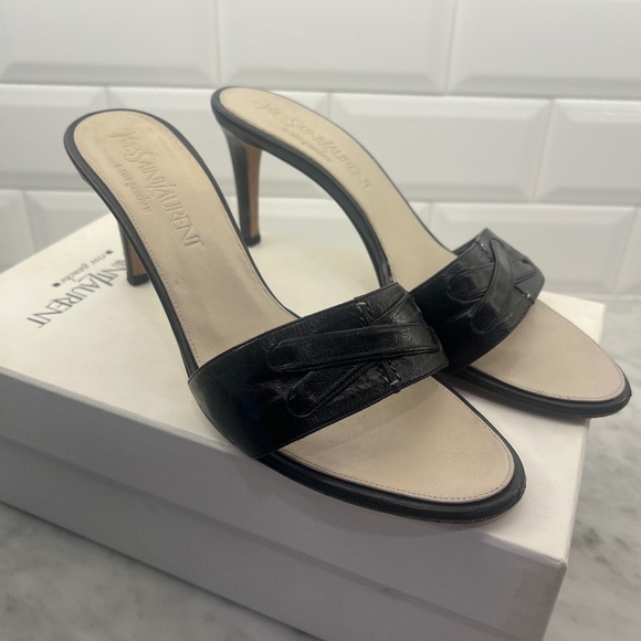YSL Savannah Sandals, Black, 37.5 - Picture 1 of 7